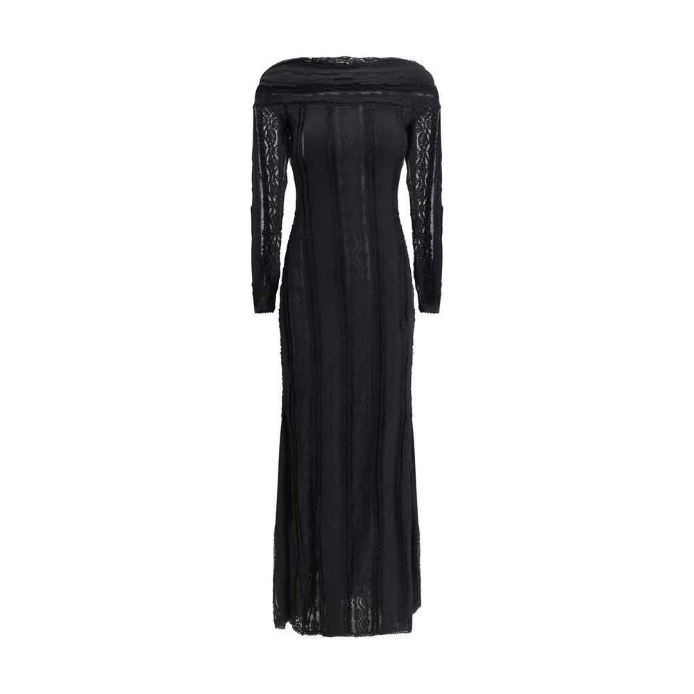 Black Cotton Casual Dress