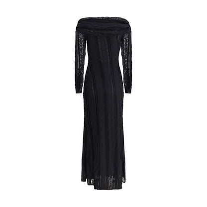 Black Cotton Casual Dress