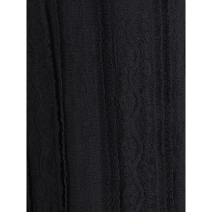 Black Cotton Casual Dress