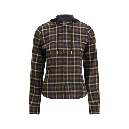 Brown Cotton Pattern Shirt