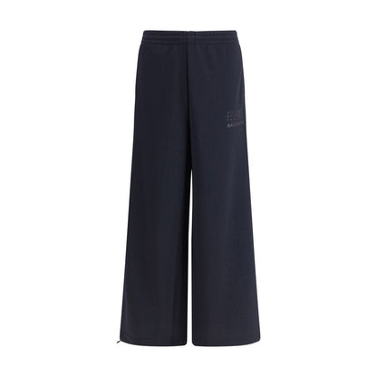 Black Polyester Athletic Pants
