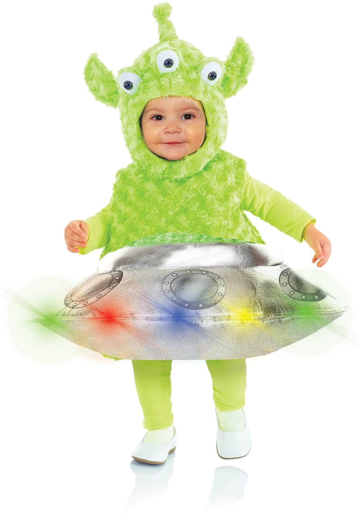 Light-Up Alien UFO Plush Belly Babies Toddler Costume | X-Large (4-6)