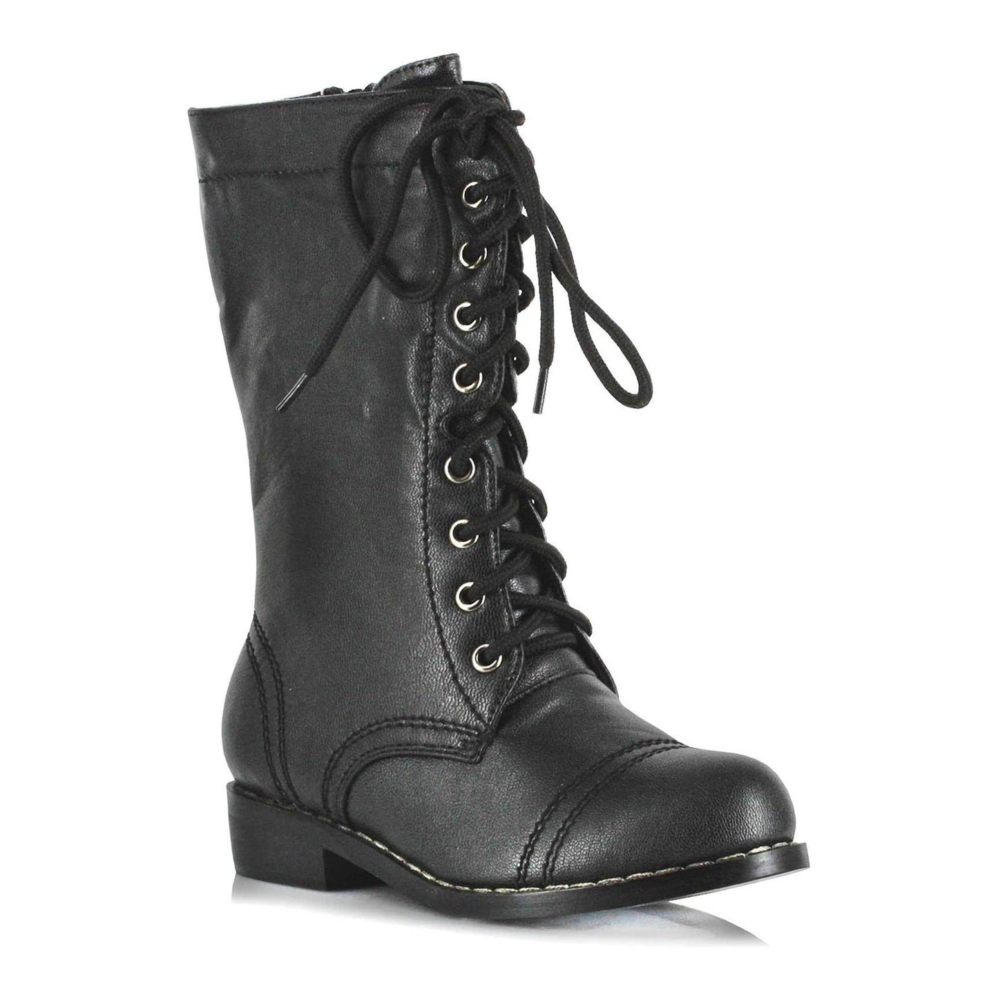 1 Inch Black Costume Combat Boots | Child Large