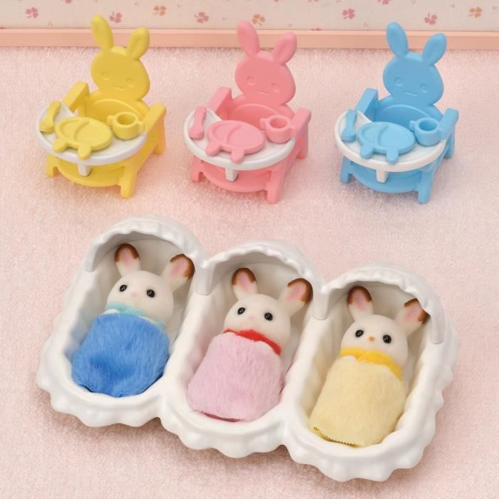 SYLVANIAN FAMILIES Chocolate bunny triplets and childcare accessories For Children