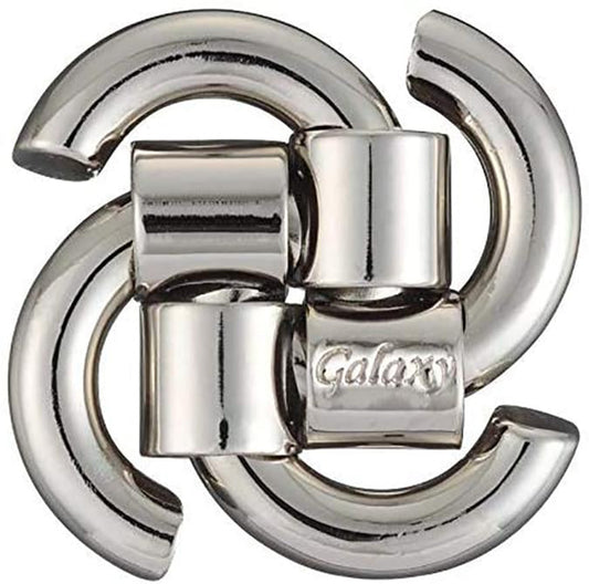 Hanayama Level 3 Cast Metal Brain Teaser Puzzle - Galaxy