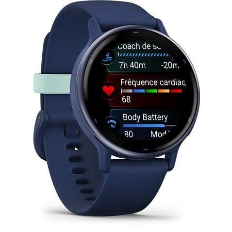 GPS Smartwatch - GARMIN - Vivoactive 5 - WiFi - 30.4 mm (1.2) - Metallic Blue with Blue Strap