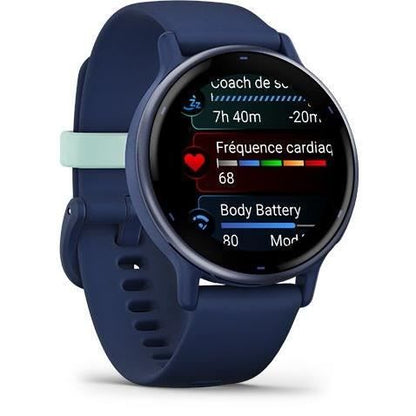 GPS Smartwatch - GARMIN - Vivoactive 5 - WiFi - 30.4 mm (1.2) - Metallic Blue with Blue Strap