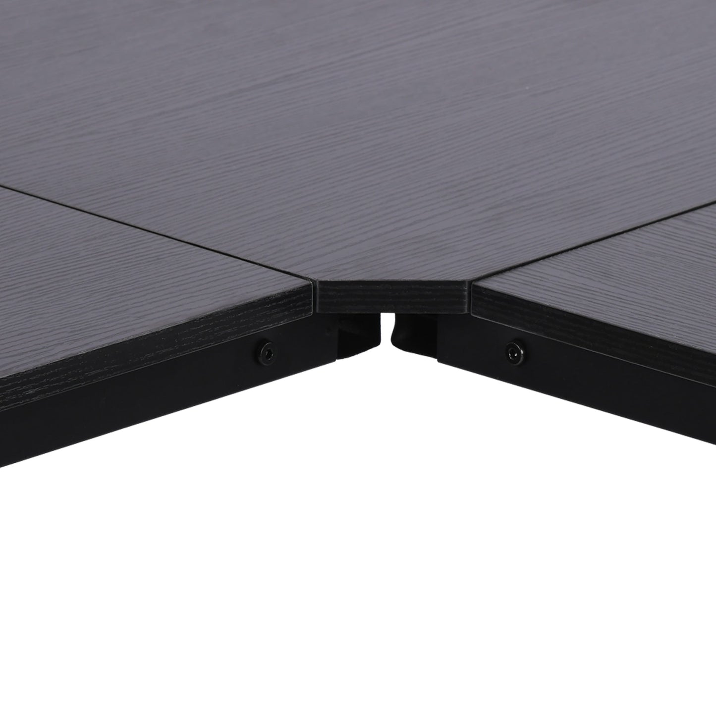 HOMCOM Computertisch Schreibtisch L-Form Eckschreibtisch Winkelschreibtisch MDF Schwarz 150 x 150 x 76 cm