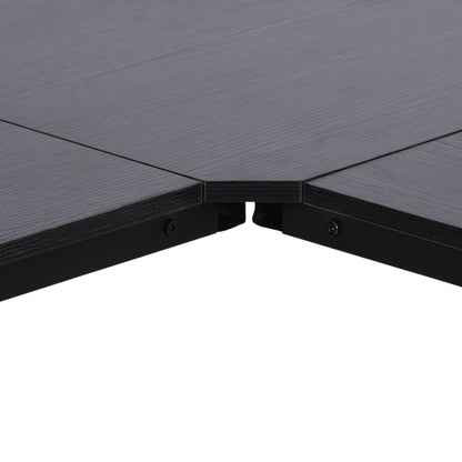 HOMCOM Computertisch Schreibtisch L-Form Eckschreibtisch Winkelschreibtisch MDF Schwarz 150 x 150 x 76 cm