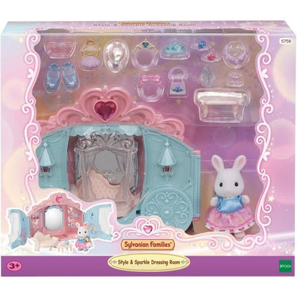 Playset - SYLVANIAN FAMILIES - Princess Dressing - Carriage and Snow Rabbit Girl