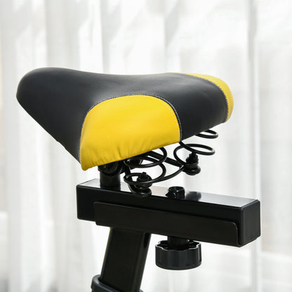 SPORTNOW Heimtrainer, leise, anpassbarer Widerstand, Pulssensor, Monitor, Gelb