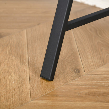 HOMCOM Schreibtisch, Computertisch mit Ablage und Kabel Management, moderner Schreibtisch mit Metallgestell für Arbeitszimmer, Schlafzimmer, Home Office, 84 x 45 x 85 cm, Schwarz