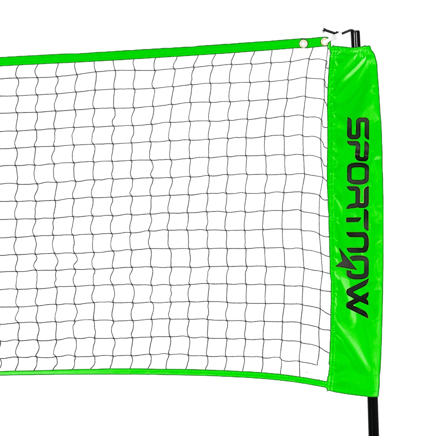 SPORTNOW Badminton-Set mit 2 Schlägern, 3 Federbällen, höhenverstellbar 107-155 cm, Schwarz-Grün