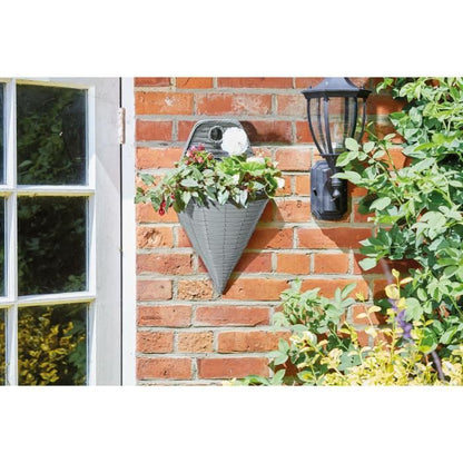 Wall Mount - Faux Rattan - Slate - 35cm - SMART GARDEN