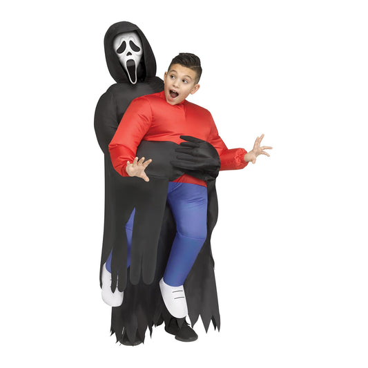 Scream Ghost Face Piggyback Inflatable Child Costume | One Size Fits Up to 14