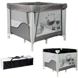 BAMBISOL - Folding Baby Playpen/Crib 90x90cm with 2 Sleeping Levels - Carrying Bag, Play Area
