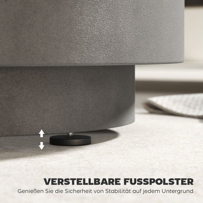 HOMCOM Outdoor-Tisch, Beistelltisch mit Kühler, Eiseimer, Hellgrau