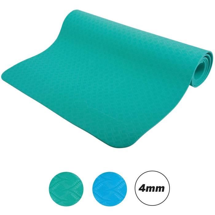 Yoga mat - FITNESS - SCHILDKRÖT - 180 x 61 cm - 4 mm - Bag included - Green