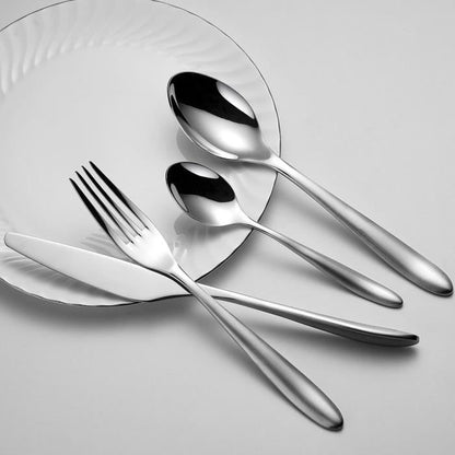 Cutlery set - ARTHUR MARTIN - AM0211 - 24 pieces - Stainless steel - Polished mirror finish