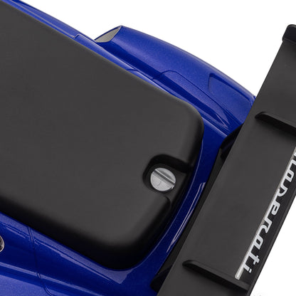 AIYAPLAY Rutschauto, Lizenzfahrzeug, interaktive Hupen- und Musikknöpfe, Kunststoff und Stahl, Blau, 65 x 29 x 37 cm