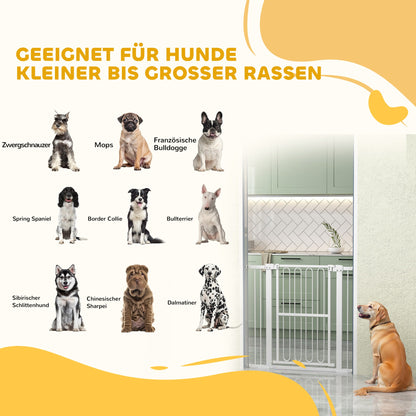 PawHut Türschutzgitter Hund, 76-104 cm Absperrgitter ohne Bohren, Treppengitter