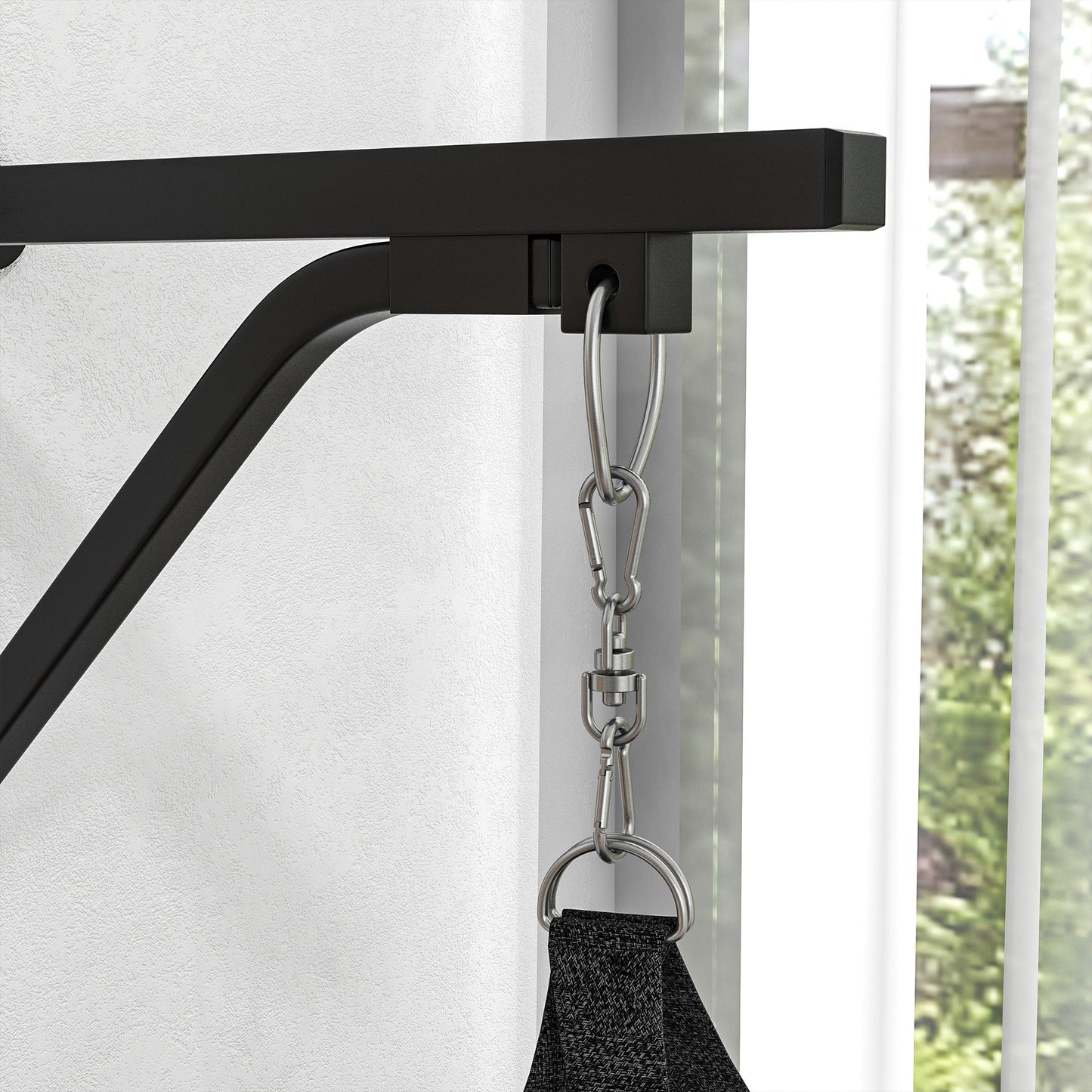 SPORTNOW Boxsack, befüllbar, mit Wandhalterung, Handschuhen und Bandagen, bis 45 kg, Schwarz