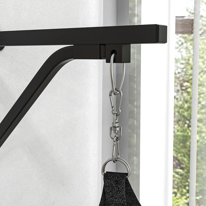 SPORTNOW Boxsack, befüllbar, mit Wandhalterung, Handschuhen und Bandagen, bis 45 kg, Schwarz