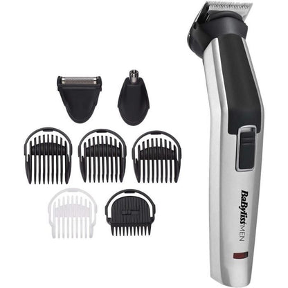 BABYLISS MT726E Multifunction 8 in 1 Cordless Titanium trimmer - 60min autonomy - 3 interchangeable accessories - Washable heads