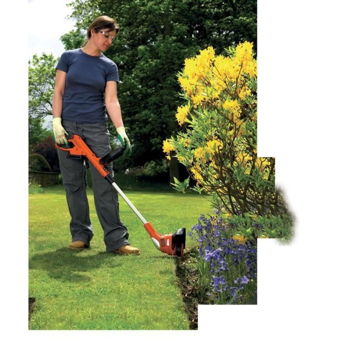 BLACK+DECKER 23 cm 18 V 2 Ah Grass Trimmer - GLC1823L20-QW - 180° Pivoting Head