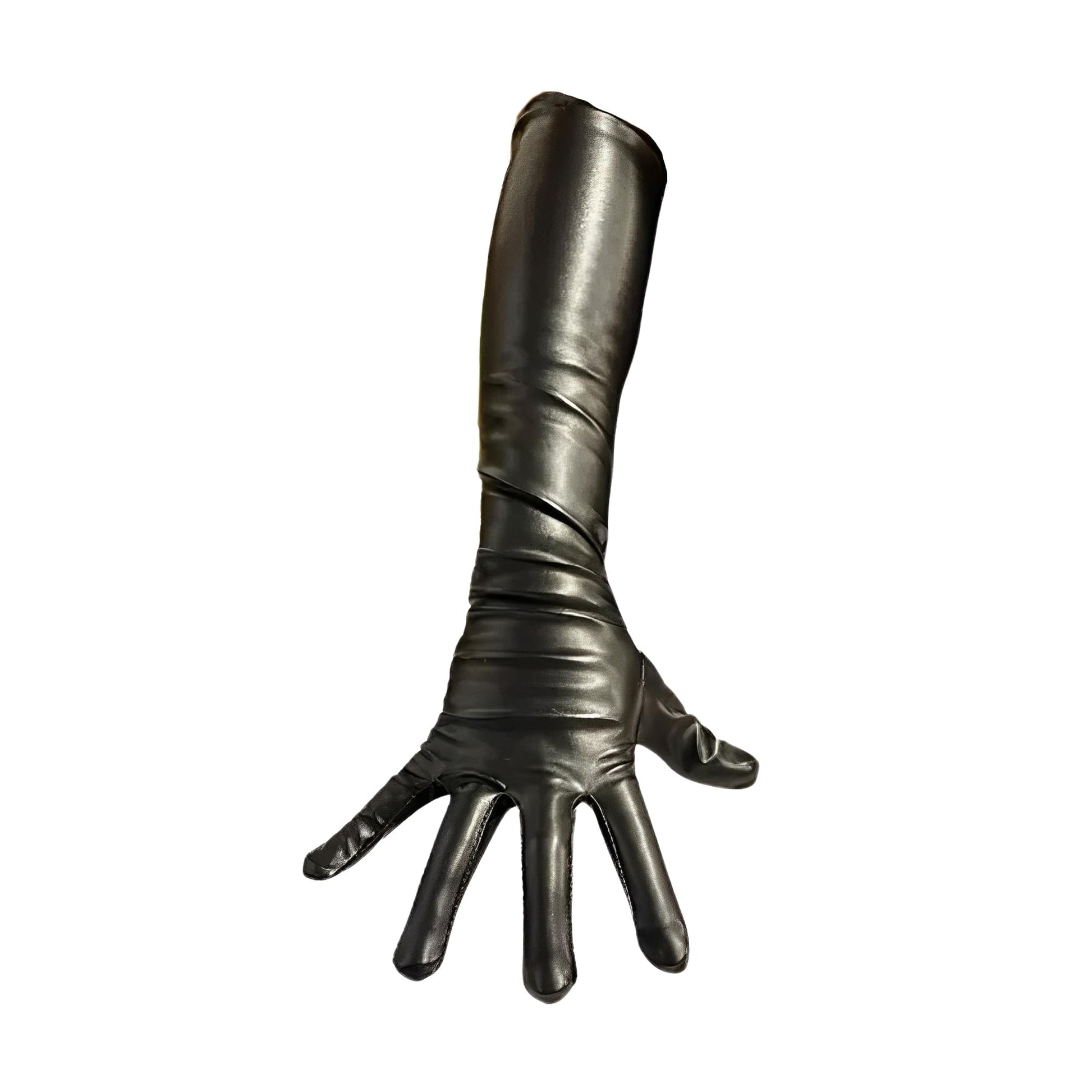 Over-The-Elbow 23 Inch Leatherlike Adult Costume Gloves | Black
