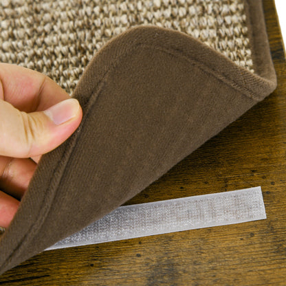 PawHut Katzentreppen-Set, Kletterwand, 8-teilig, bis 8 kg, robust, Braun/Cremeweiß